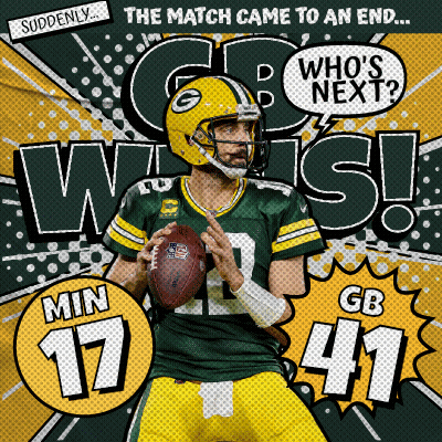 Green Bay Packers Player Holding Football GIF
