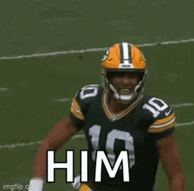 Green Bay Packers Player Number 10 Jersey Standing On Field GIF