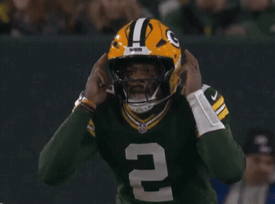 Green Bay Packers Player Number 2 Throwing Football GIF