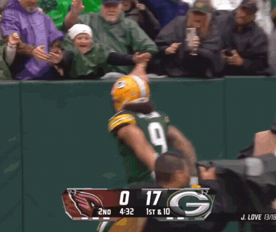 Green Bay Packers Player Number 9 GIF
