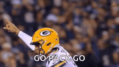 Green Bay Packers Player Pointing At Crowd GIF