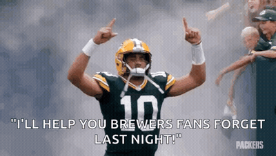 Green Bay Packers Player Pointing At Sky GIF