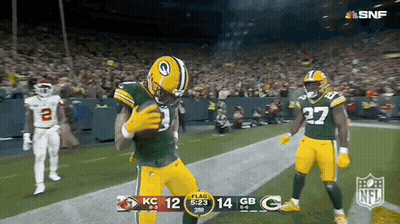 Green Bay Packers Player Running With Ball GIF
