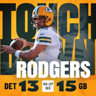 Green Bay Packers Poster Man Holding Football GIF