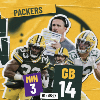 Green Bay Packers Poster With Players And Coaches GIF
