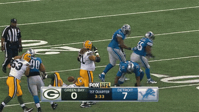 Green Bay Packers Vs Detroit Lions Football GIF