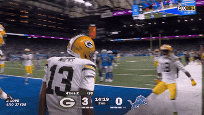 Green Bay Packers Vs Detroit Lions Fox NFL Game GIF