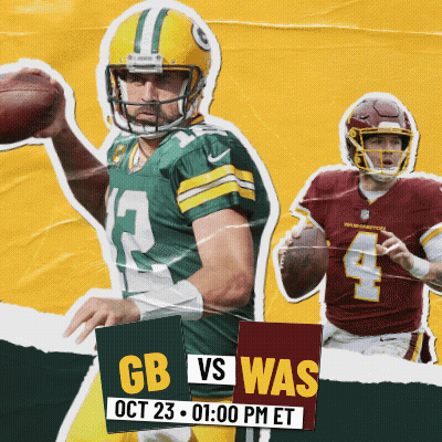 Green Bay Packers Vs Washington Redskins October 23 1:00 PM ET GIF