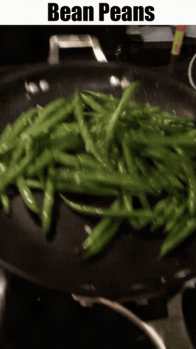 Green Beans Cooking In Pan GIF