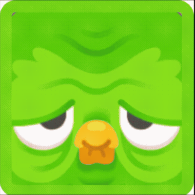 Green Bird With Yellow Beak And Eyes GIF
