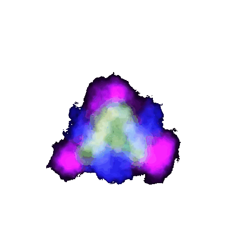 Green Blob With Pink Glow Sticker