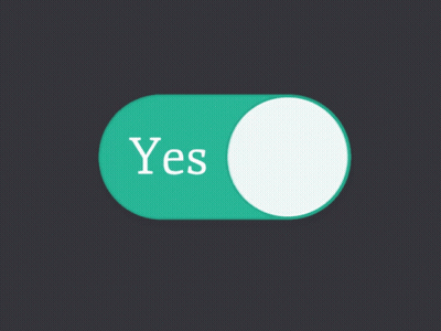 Green Button With White Circle Saying No GIF