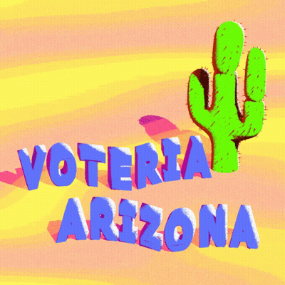 Green Cactus With Voteria Arizona GIF