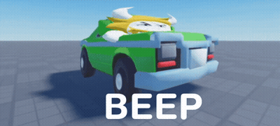 Green Car With Beep GIF
