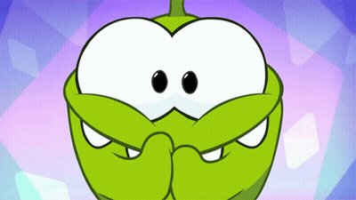 Green Cartoon Character Covering Nose GIF