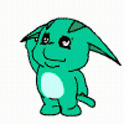Green Cartoon Character Holding Ice And Smiling GIF
