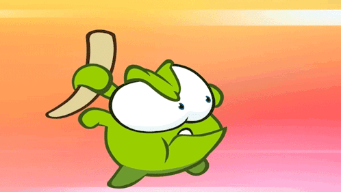 Green Cartoon Character Holding Large Horn GIF