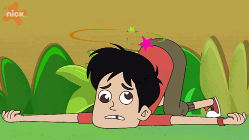 Green Cartoon Character Saying I Feel Light Headed GIF