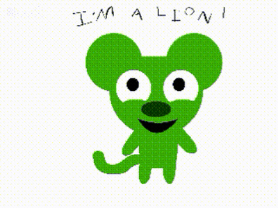 Green Cartoon Character Saying Yeah GIF