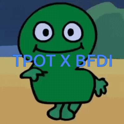 Green Cartoon Character Tpot X Bfdi GIF