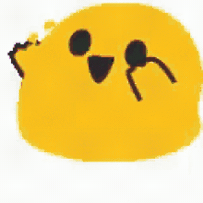 Green Cartoon Character With Black Eyes And Smiley Face GIF