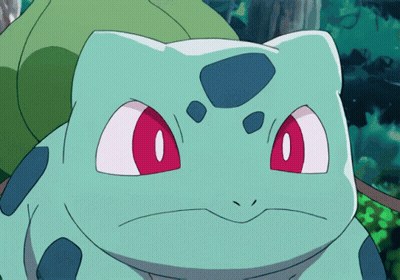 Green Cartoon Character With Red Eyes And Blue Spot GIF