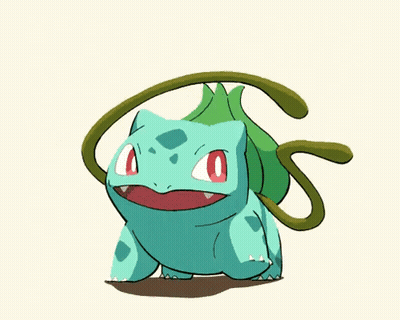 Green Cartoon Character With Red Eyes And Blue Spot GIF
