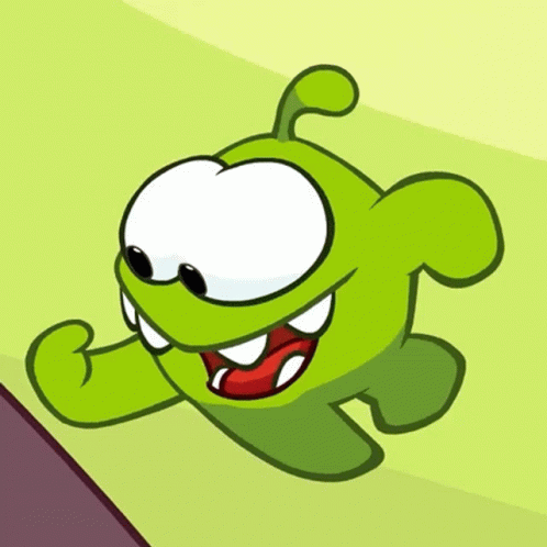 Green Cartoon Character With Red Tongue Running On Green Background GIF