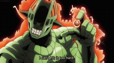 Green Cartoon Says I Can't Hit It Too Hard GIF