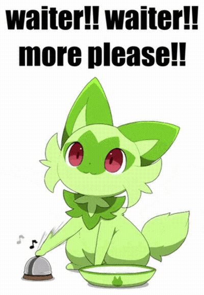 Green Cat Holding Bell Waiter Please GIF