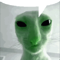 Green-Cat-Thinking Sticker GIF