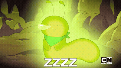 Green Caterpillar Zzz GIF