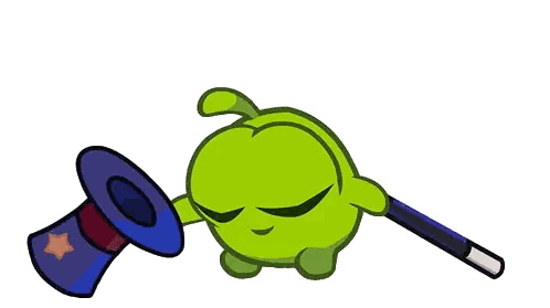 Green Character With Top Hat And Wand Sticker