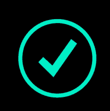 Green Check And Black Background GIF