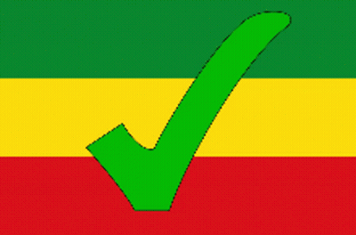 Green Check Mark On Green Yellow Red Background GIF