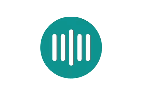 Green Circle With White Lines Sticker