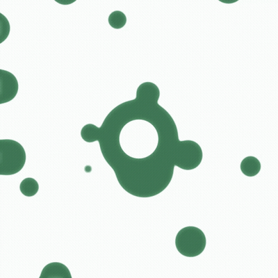Green Circles On A White Background With The Letter Q In The Center GIF
