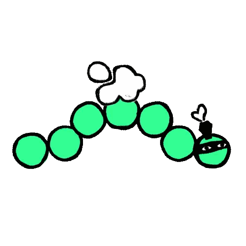 Green Circles With Heart And Butterfly Sticker
