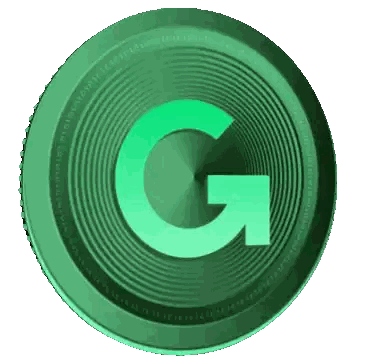 Green Coin With G Letter Sticker