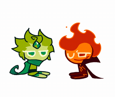 Green Cookie And Red Cookie GIF
