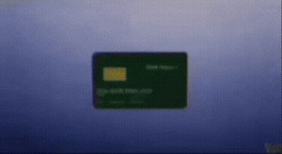 Green Credit Card With Yellow Stripe GIF