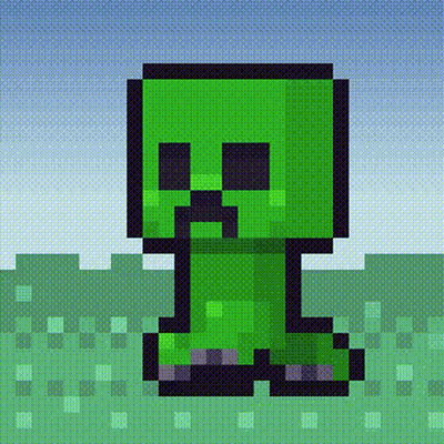 Green Creeper With Purple Nose GIF