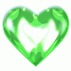 Green Crystal Heart