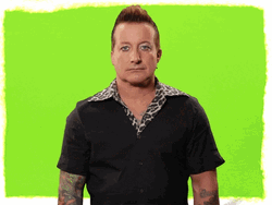 Green Day Tré Cool Finger Gun GIF