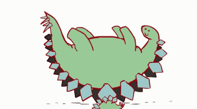 Green Dinosaur Laying On Back GIF