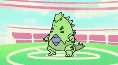 Green Dinosaur On Green Field GIF