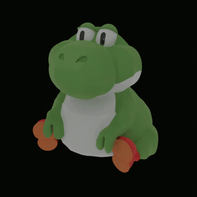 Green Dinosaur With Orange Legs GIF