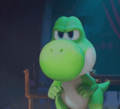 Green Dinosaur With White Nose GIF