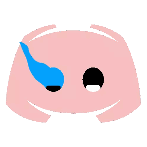 Green Discord Icon With Blue Tear Sticker