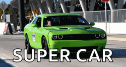 Green Dodge Super Car GIF